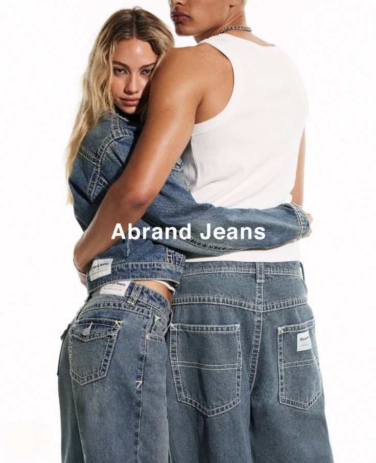 Blue comfort jeans for both men and women l wide legs