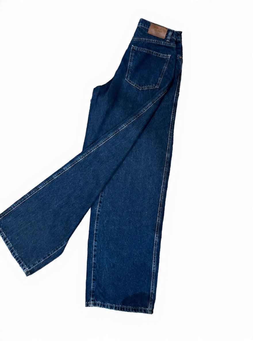 Zaccleuise Midnight Wide-Leg Denim Jeans