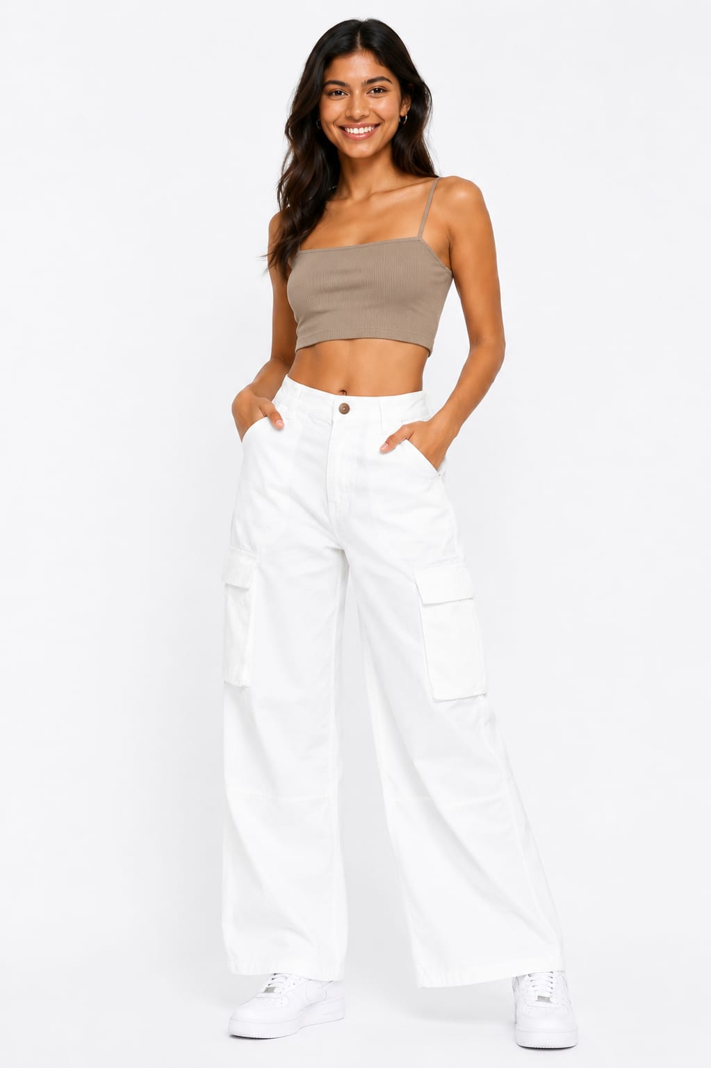 Zaccleuise Arctic Wide-Leg Cargo Pants