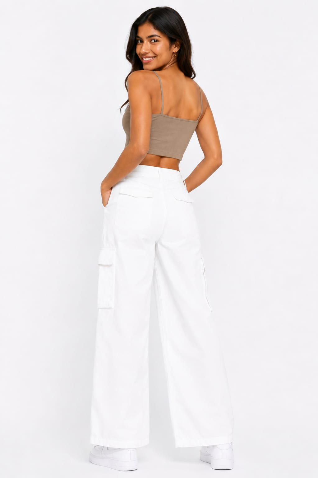 Zaccleuise Arctic Wide-Leg Cargo Pants