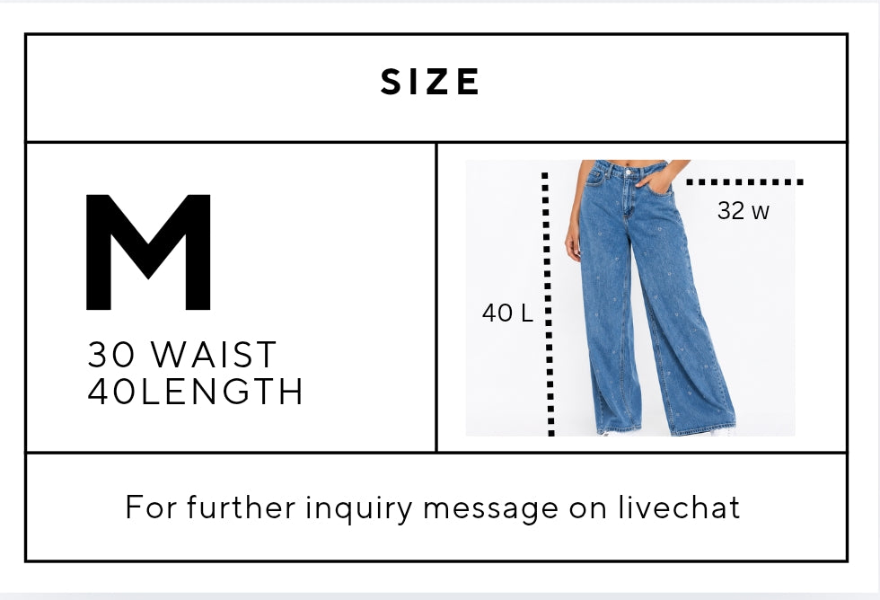 Zaccleuise Stardust Wide-Leg Denim Jeans