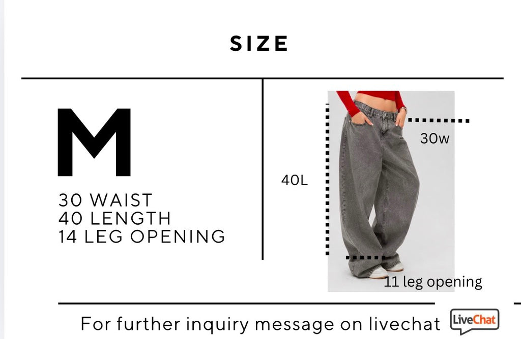 Zaccleuise Slouchy Baggy Low-Rise Jeans - Washed Charcoal Grey